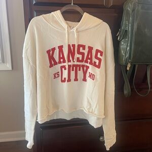 Kansas City Hoodie in Cream and Red